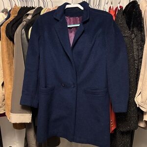 VINTAGE Wool Elegant Navy Women's Coat